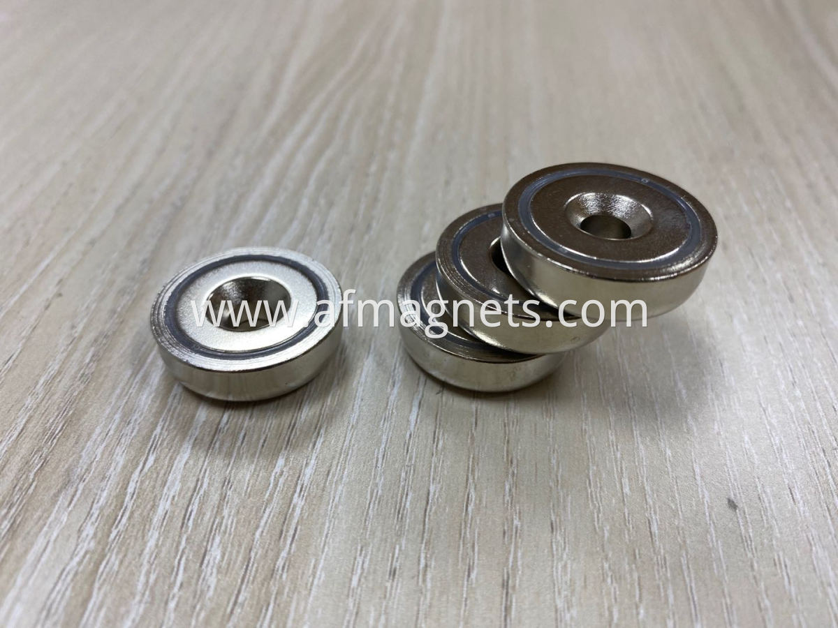 Round Base Pot Mounting Magnets 21kg Pulling Force